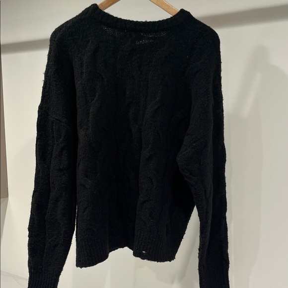 Elan Black Cable Knit Sweater - Picture 3 of 3